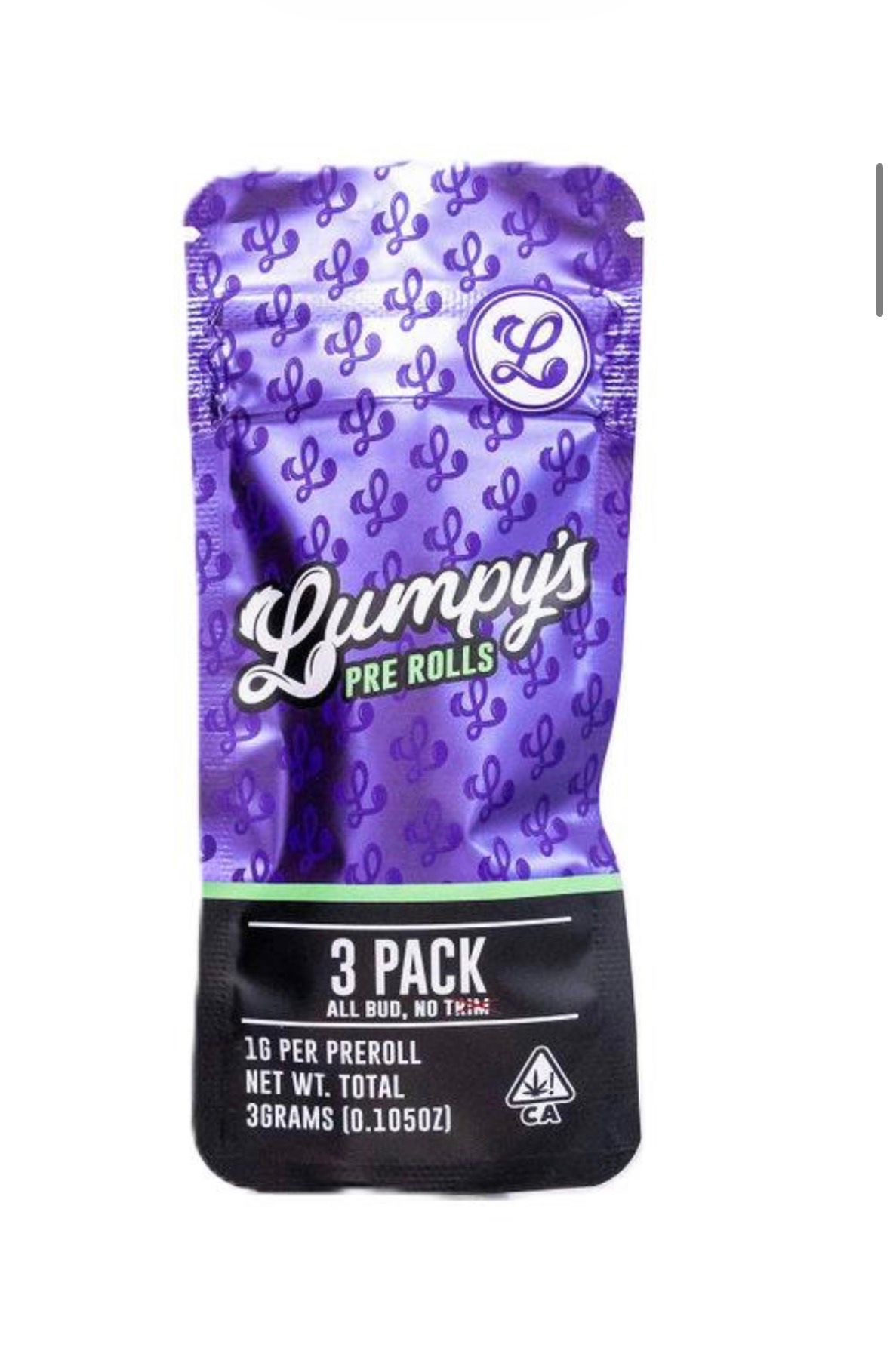 LUMPYS 3PACK EXOTIC QUALITY 3 x 1 gram prerols 36%THC 🔥🔥