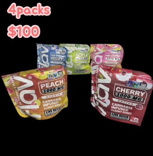 FLAV 1000MG LIVE RESIN CANNABIS INFUSED RINGS ONLY 4PACKS$100 🔥🏝️LABOR DAY SALE🏝️🔥