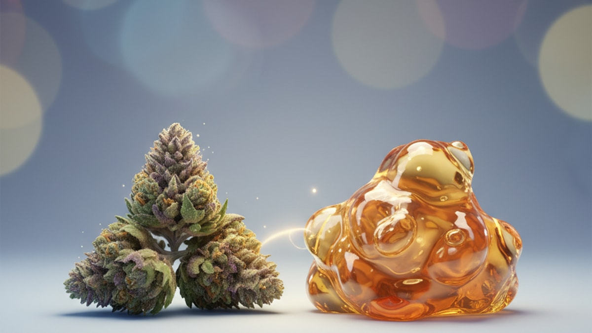Blog Post: can you smoke concentrates with flower - Professional illustration